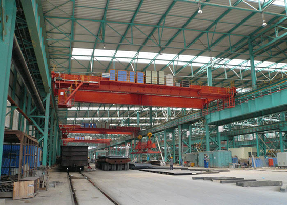 Мостового крана луча 50 тонн оборудование двойного поднимаясь с беспроводным дистанционным управлением радио